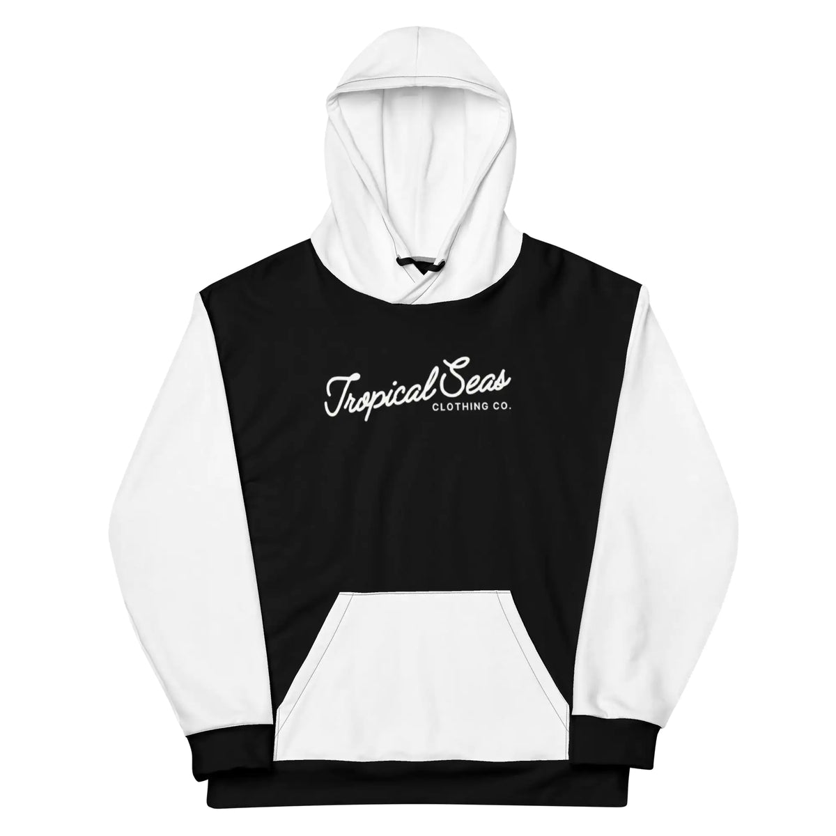 Black & White Two-Toned Tropical Seas Hoodie — image 10 of 14