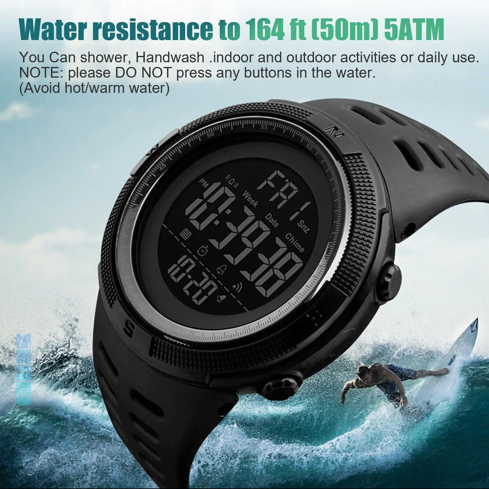 SKMEI Men's Digital Army Military Sport Quartz Analog Chrono Watch US — image 8 of 12