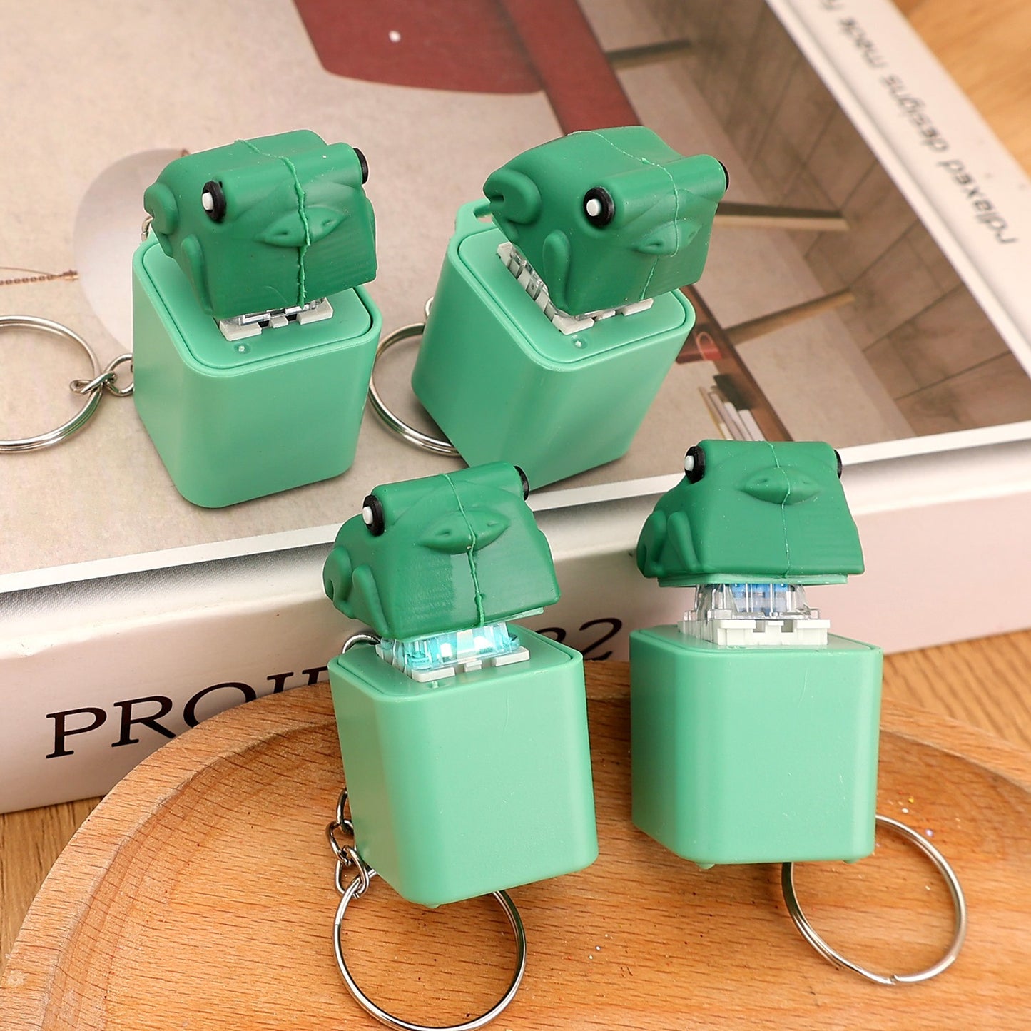 Funny Rechargeable Frog Croaking Keychain
