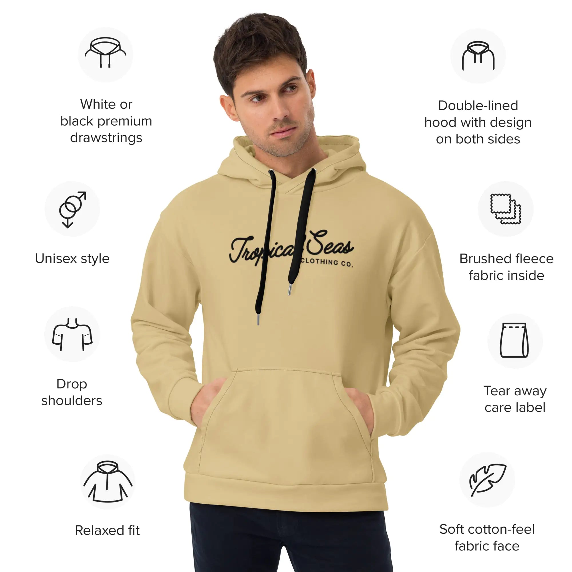 Beige Tropical Seas Hoodie — image 2 of 14