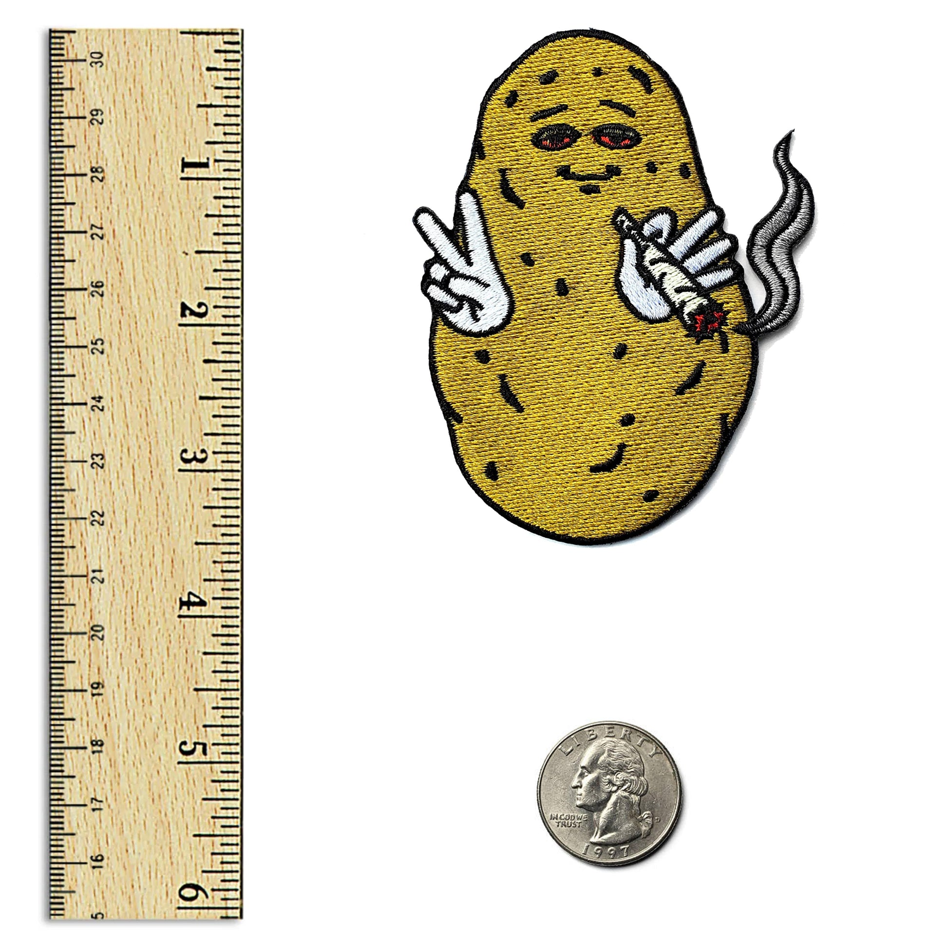 Baked Potato Embroidered Patch — Iron-On or Hook and Loop — photo 5 of 5