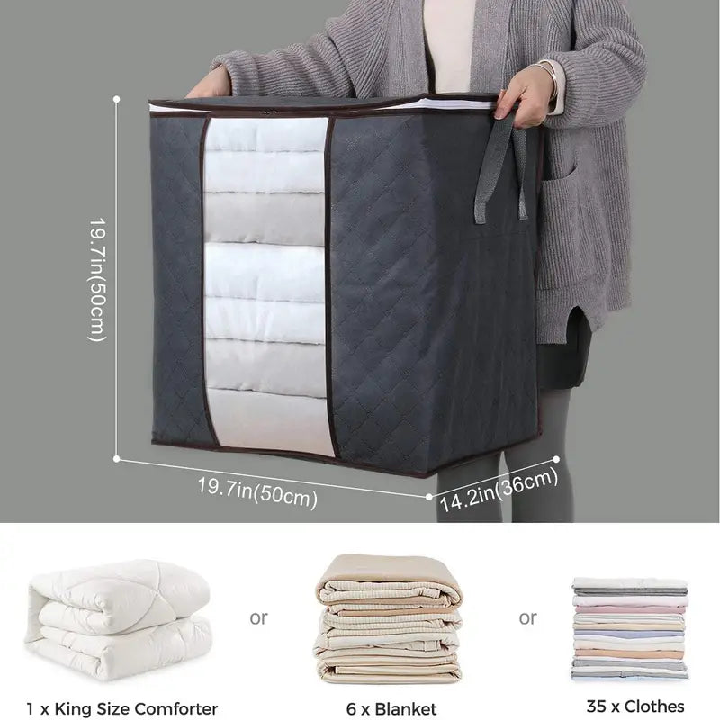 3pcs Quilt Dust Storage Bags for Home Organization — image 3 of 6