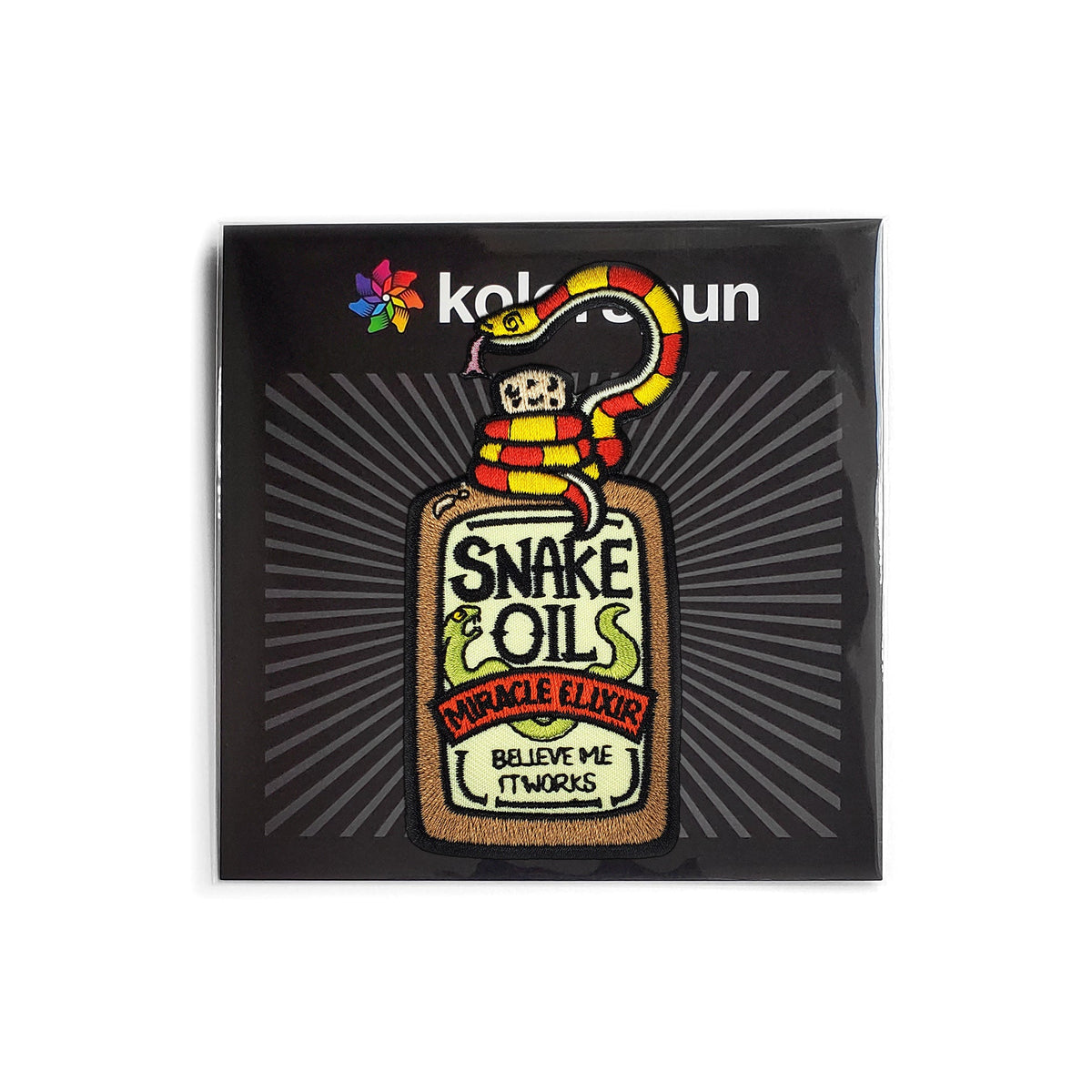 Snake Oil Embroidered Patch — 4 Inch Iron-On or Hook and Loop — photo 3 of 4