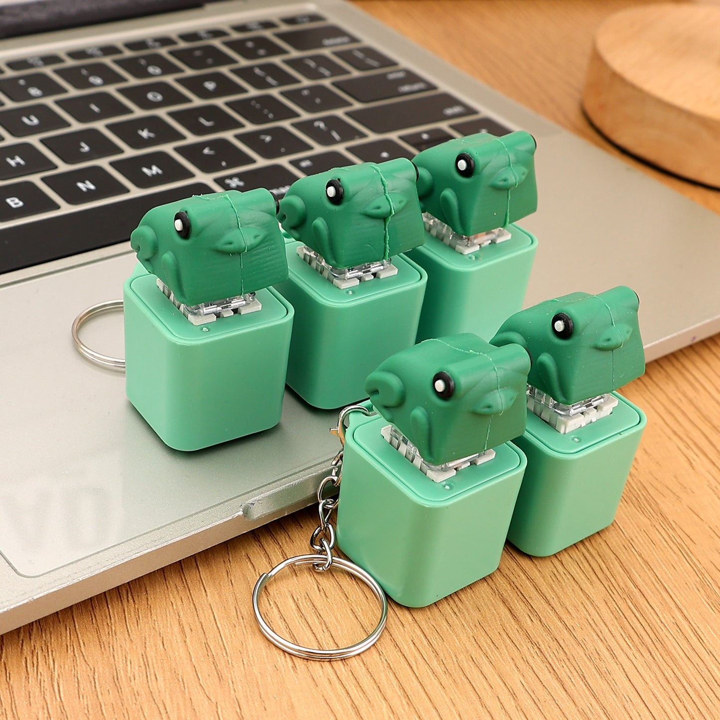 Funny Rechargeable Frog Croaking Keychain