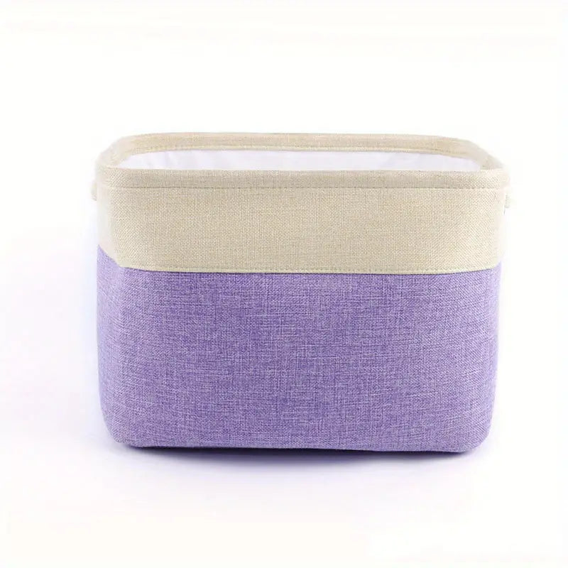 Collapsible Cotton Linen Storage Box for Home Organization — image 5 of 6