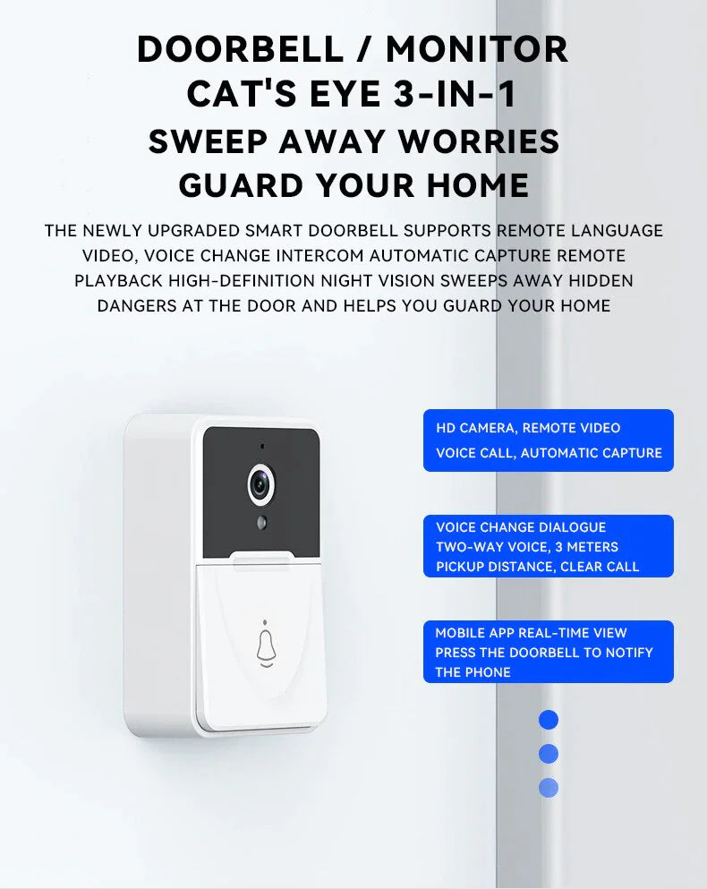 Wireless Security WiFi Smart Doorbell Intercom Video Camera Bell Chime Door Ring — image 17 of 24