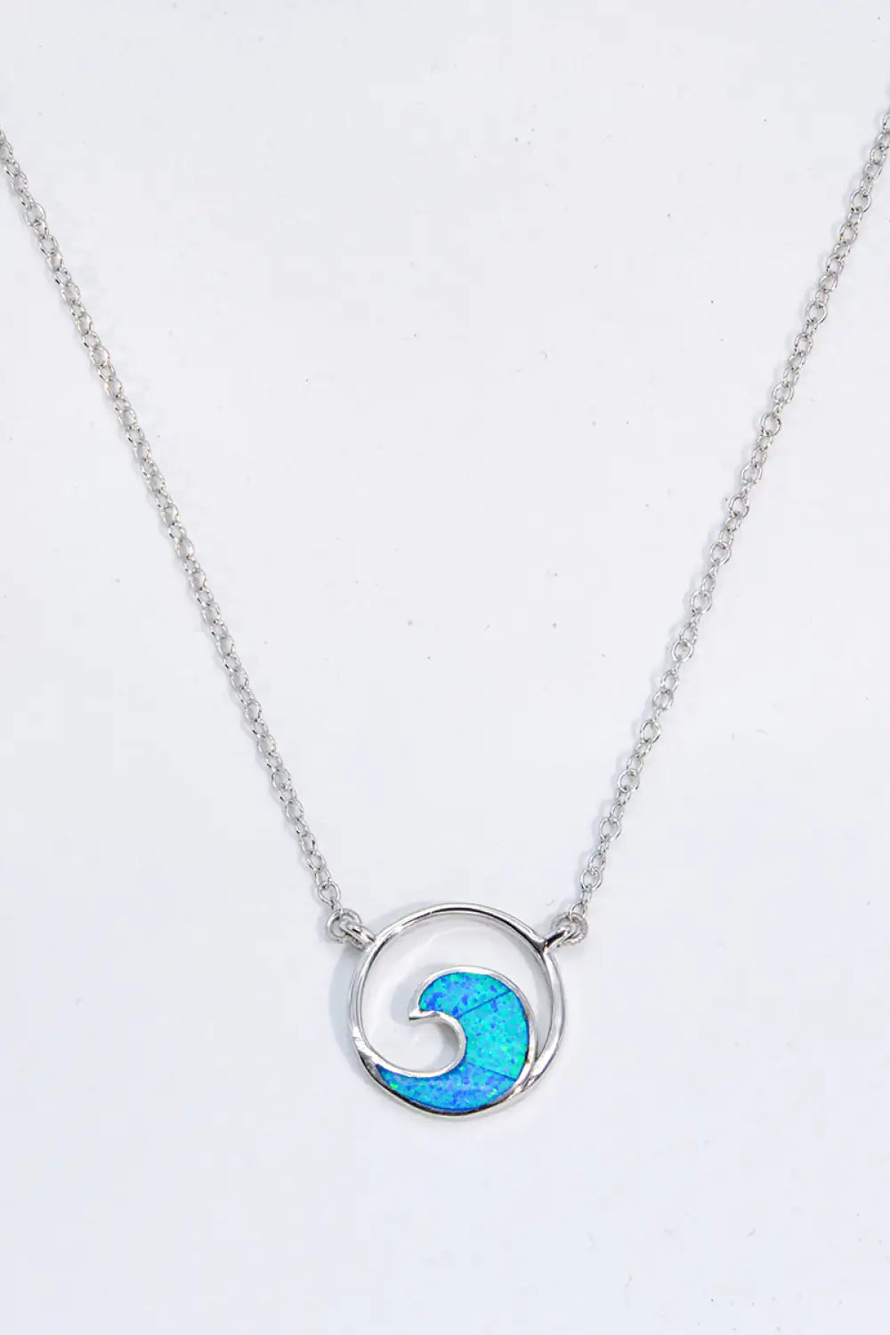 Opal Wave Pendant Necklace — image 5 of 5