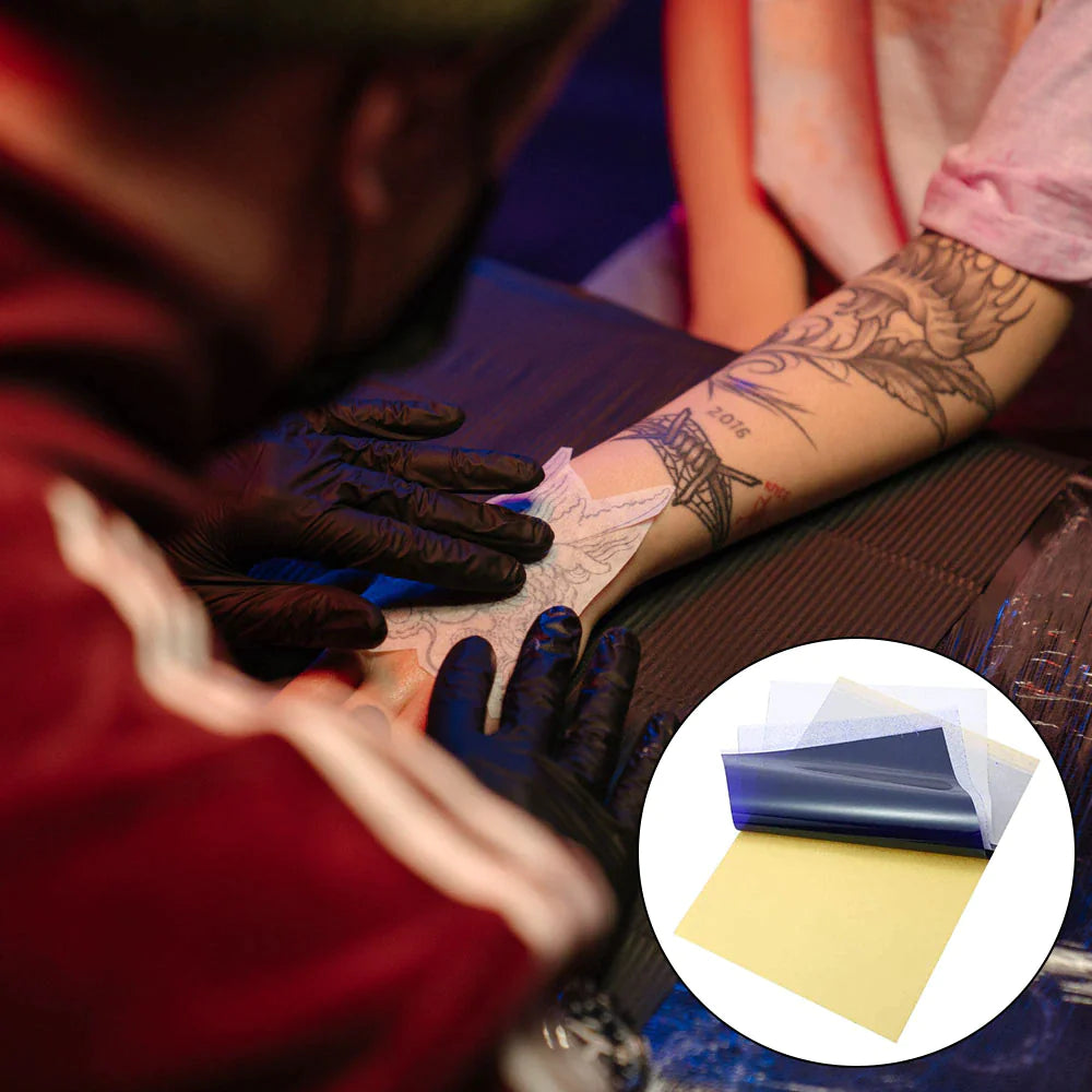 Tattoo Transfer Paper Stencil Carbon Thermal Tracing Hectograph Supplies Sheets — image 5 of 24