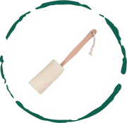 Natural Loofah Bath Brush w/Long Handle — image 1 of 5