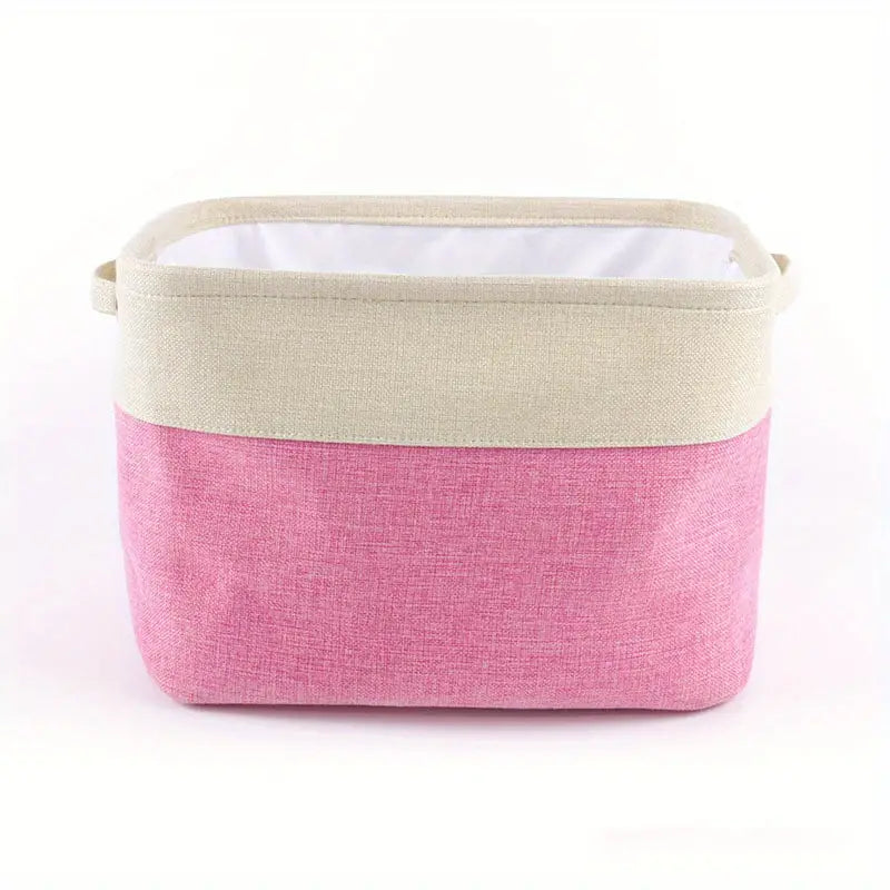 Collapsible Cotton Linen Storage Box for Home Organization — image 4 of 6