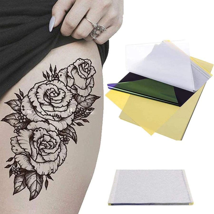 Tattoo Transfer Paper Stencil Carbon Thermal Tracing Hectograph Supplies Sheets — image 8 of 24