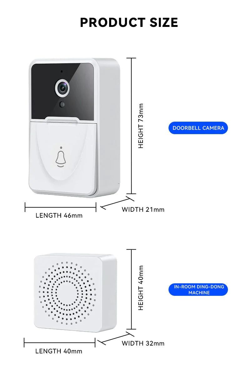 Wireless Security WiFi Smart Doorbell Intercom Video Camera Bell Chime Door Ring — image 23 of 24