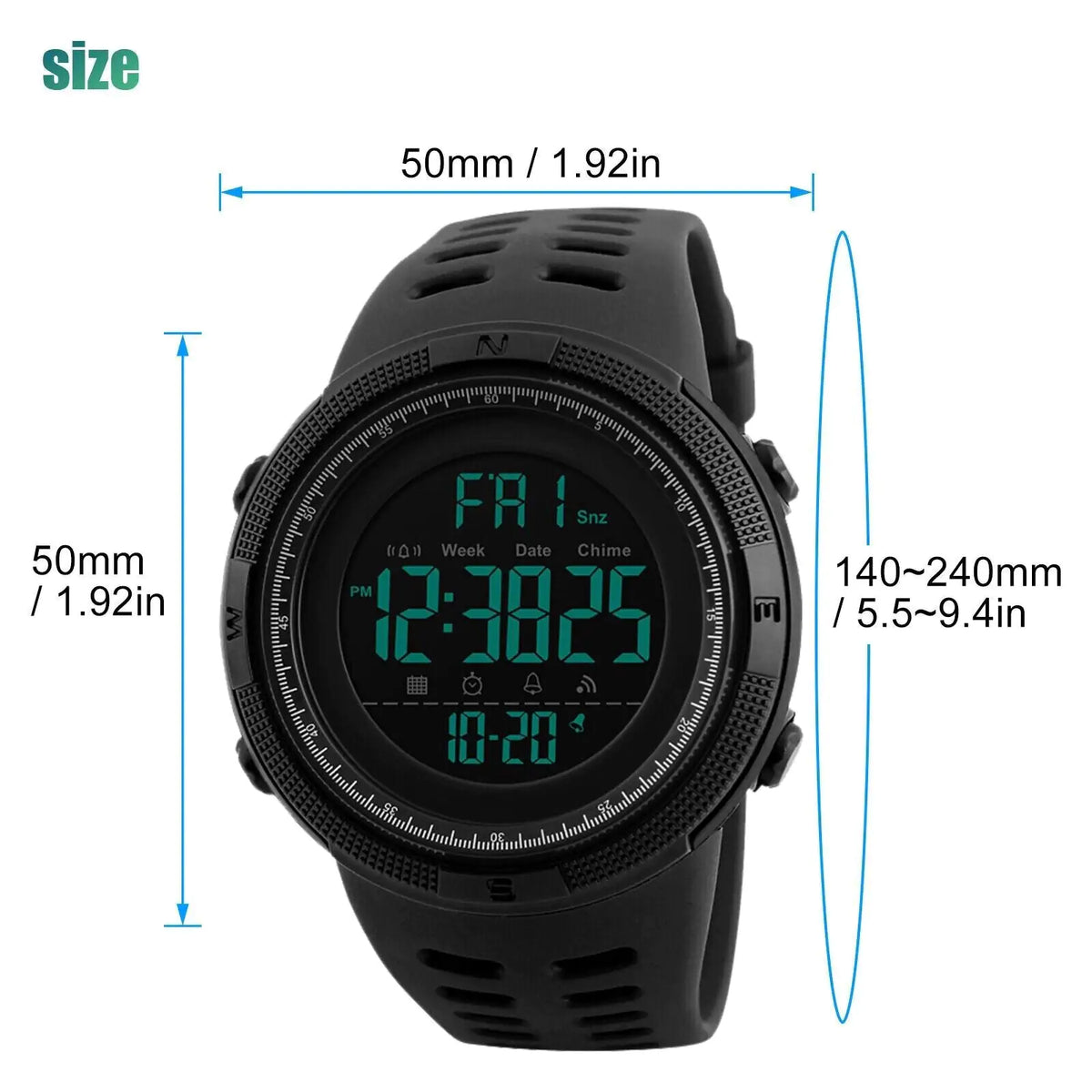 SKMEI Men's Digital Army Military Sport Quartz Analog Chrono Watch US — image 5 of 12