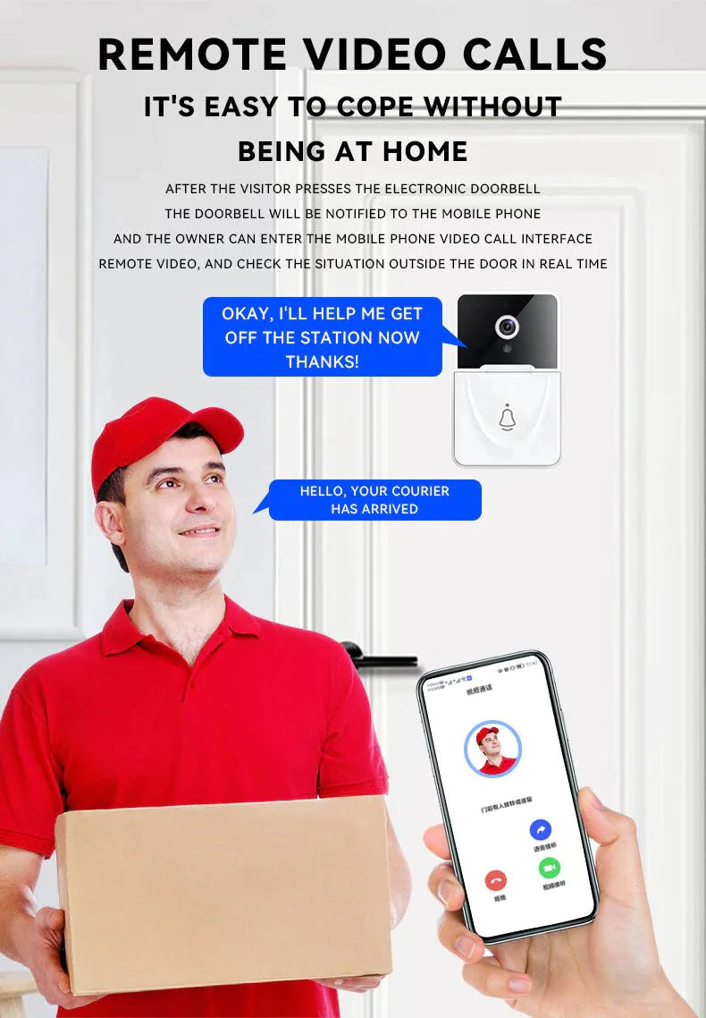 Wireless Security WiFi Smart Doorbell Intercom Video Camera Bell Chime Door Ring — image 18 of 24