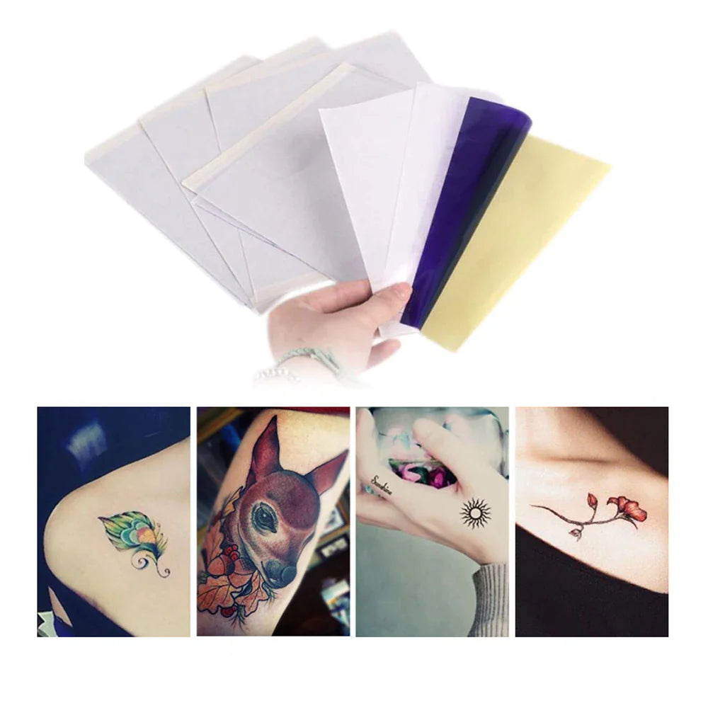 Tattoo Transfer Paper Stencil Carbon Thermal Tracing Hectograph Supplies Sheets — image 2 of 24