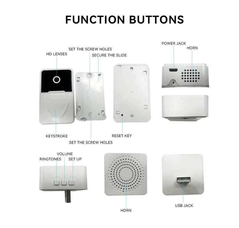 Wireless Security WiFi Smart Doorbell Intercom Video Camera Bell Chime Door Ring — image 24 of 24