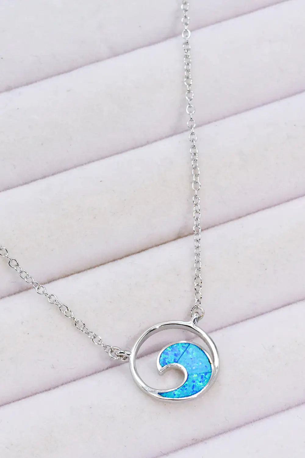 Opal Wave Pendant Necklace — image 1 of 5