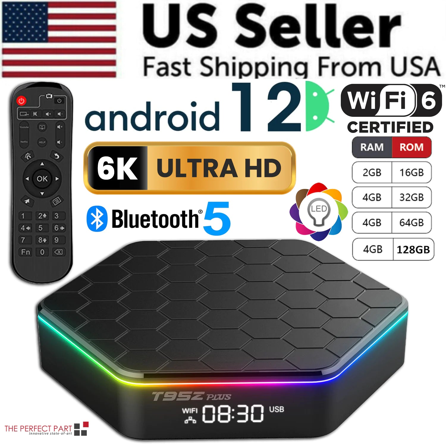 2023 Upgraded T95Z Plus Smart Android 12.0 TV Box Quad Core 6K — image 1 of 22