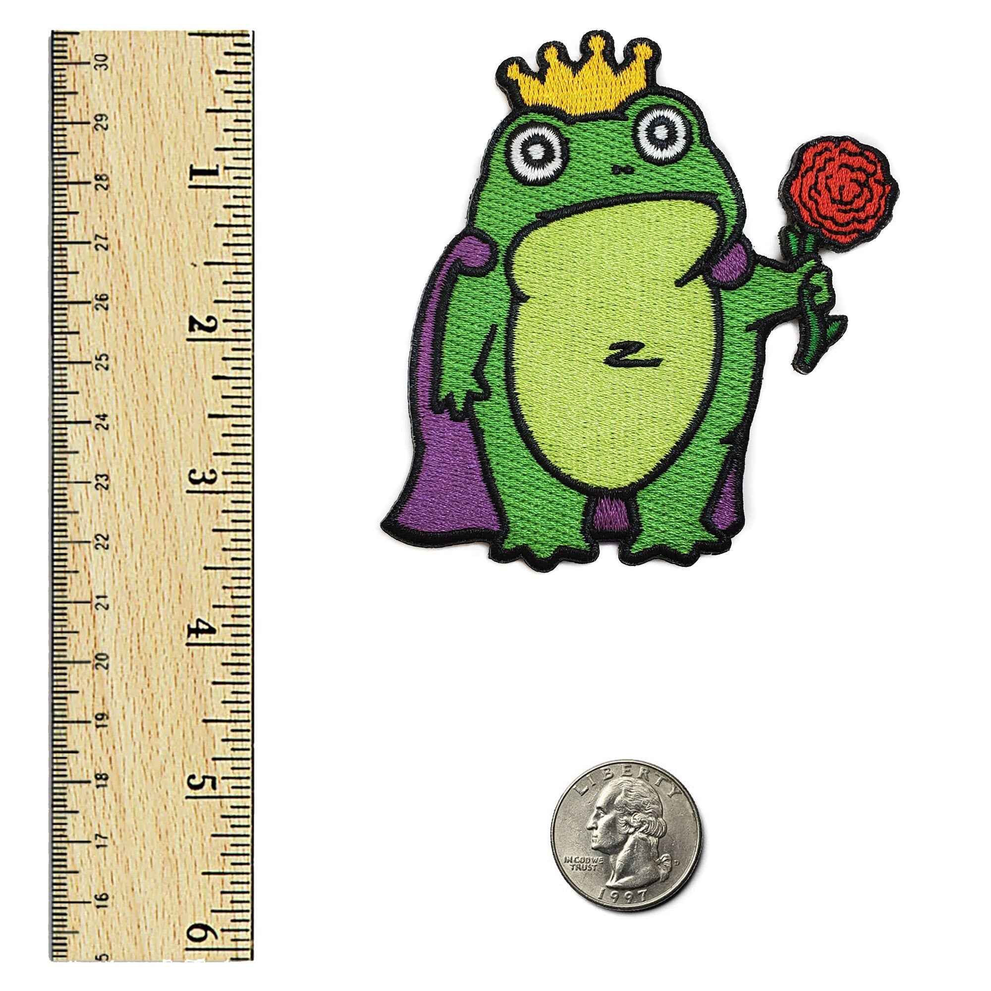 Frog Prince Embroidered Patch — Iron-On or Hook and Loop — photo 4 of 4