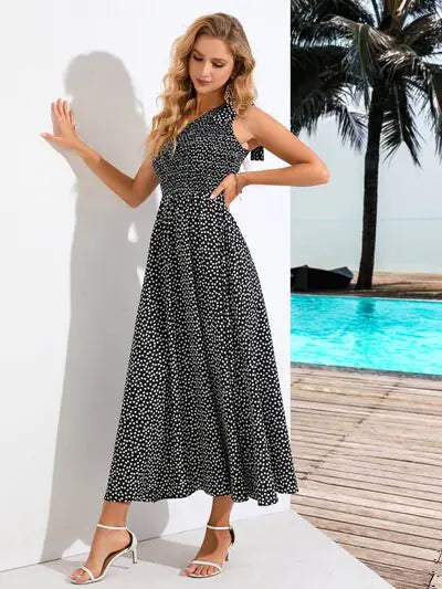 Zoe Single Shoulder Midi Dress — image 4 of 11