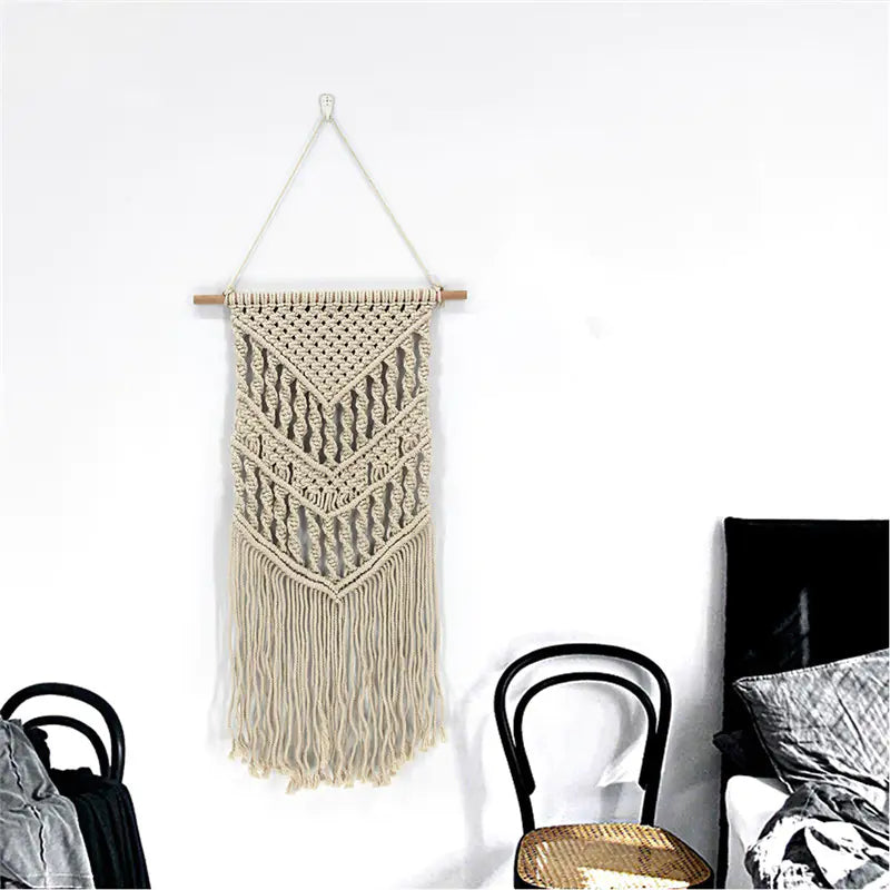 Handwoven Bohemian Tapestry - Nordic Wall Decor image 1