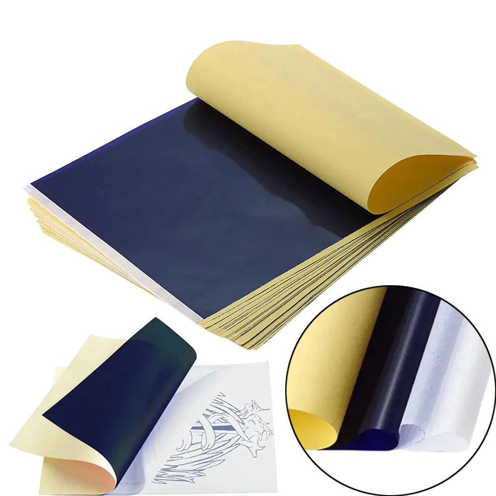 Tattoo Transfer Paper Stencil Carbon Thermal Tracing Hectograph Supplies Sheets — image 13 of 24