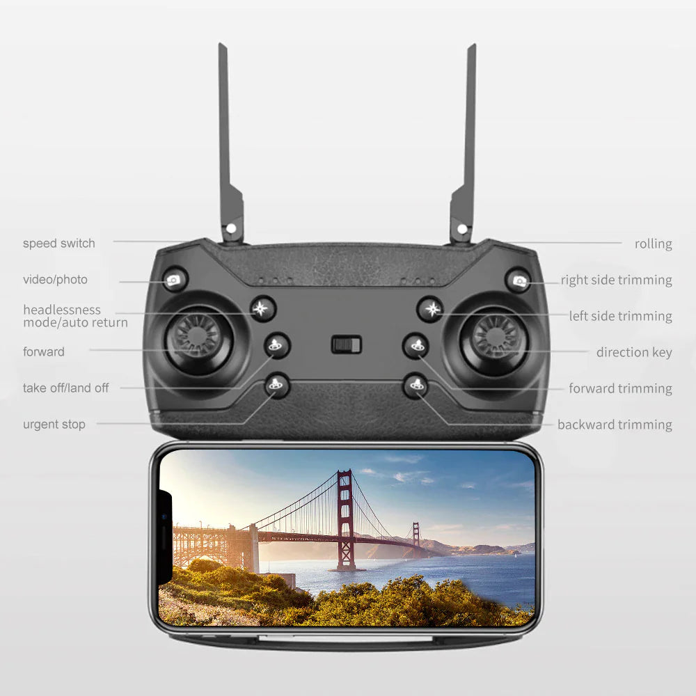 2023 New RC Drone With 4K HD Dual Camera WiFi FPV Foldable — image 16 of 21