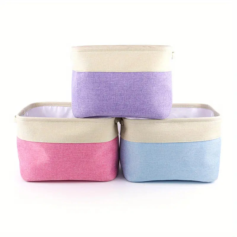 Collapsible Cotton Linen Storage Box for Home Organization — image 6 of 6