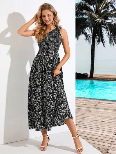 Zoe Single Shoulder Midi Dress — image 10 of 11