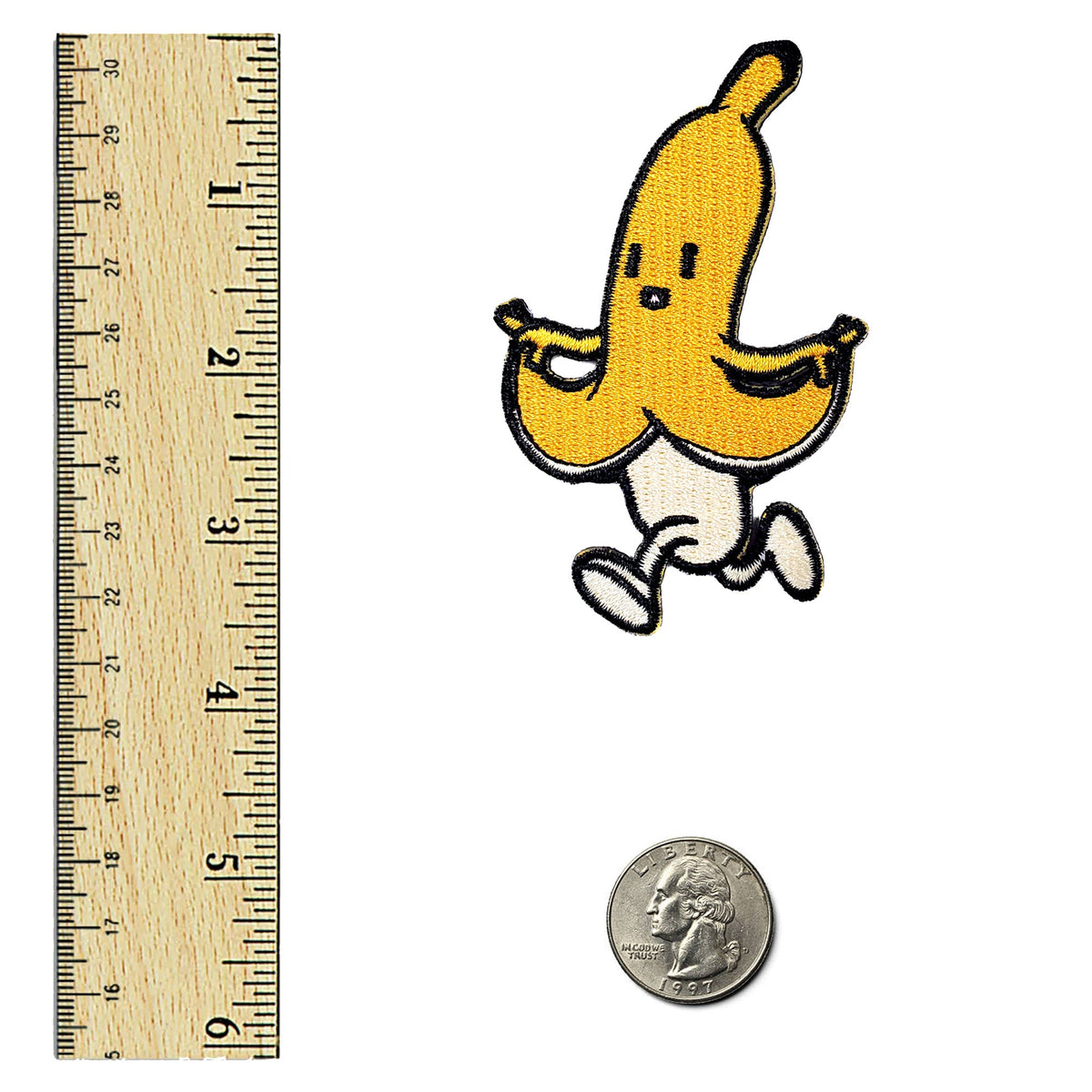 Skipping Banana Embroidered Patch — Iron-On or Hook and Loop — photo 2 of 4