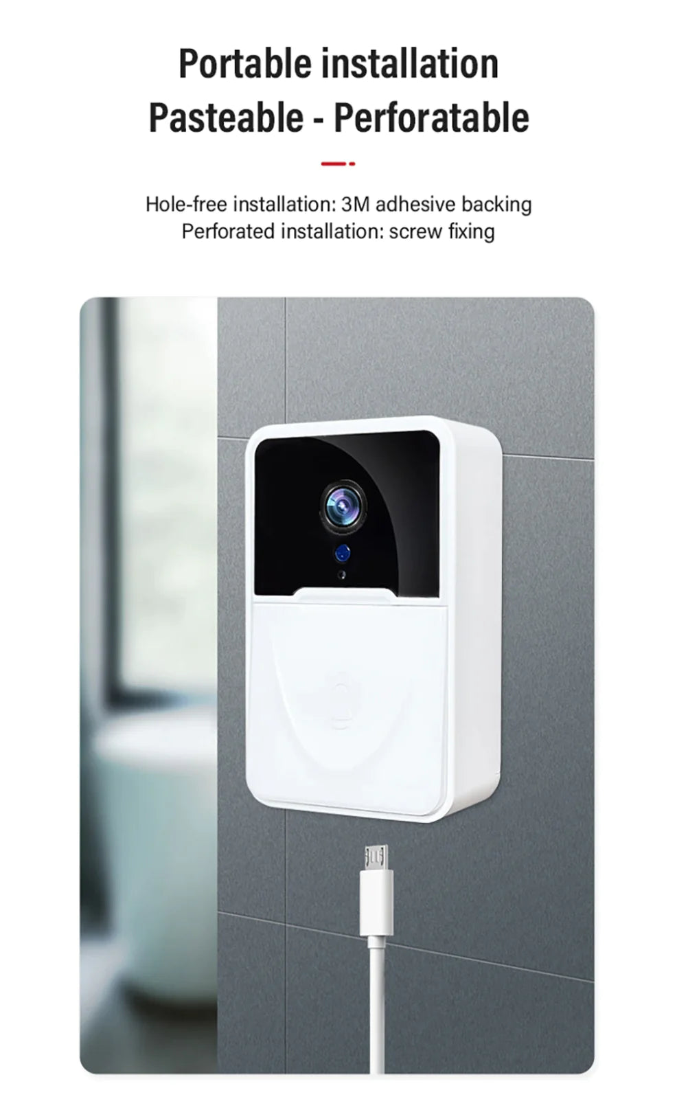 Wireless Security WiFi Smart Doorbell Intercom Video Camera Bell Chime Door Ring — image 11 of 24