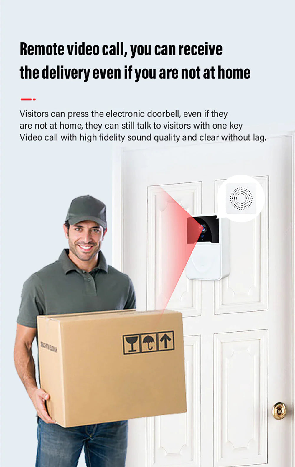 Wireless Security WiFi Smart Doorbell Intercom Video Camera Bell Chime Door Ring — image 10 of 24