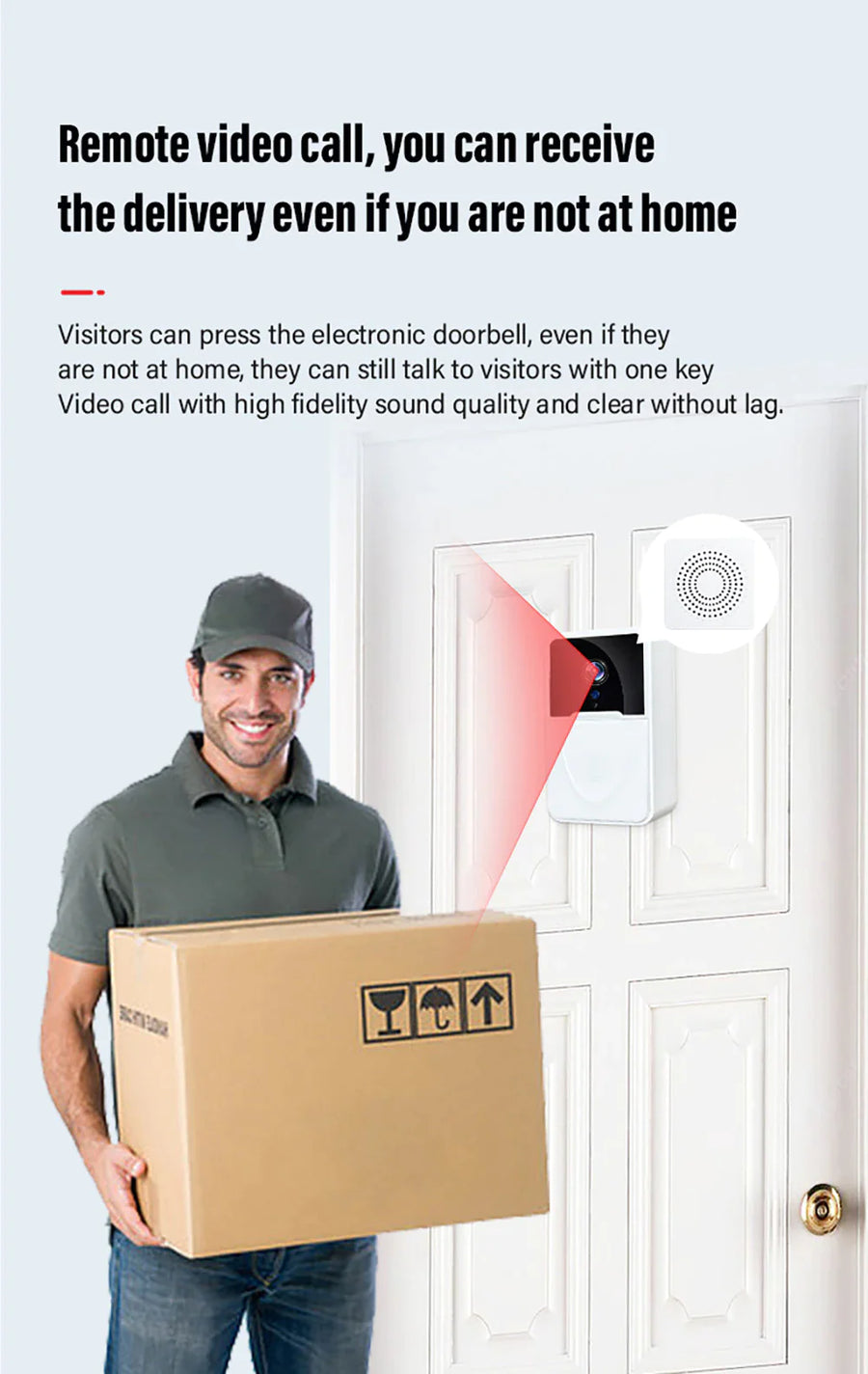Wireless Security WiFi Smart Doorbell Intercom Video Camera Bell Chime Door Ring — image 10 of 24