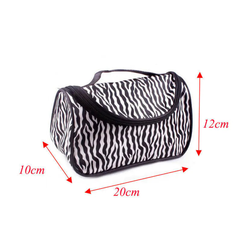 Zebra Striped Large Makeup Bag for Travel Organization — image 3 of 6