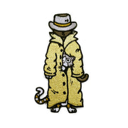 Trench Coat Cats Embroidered Patch — Iron-On or Hook and Loop — photo 1 of 5