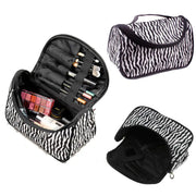 Zebra Striped Large Makeup Bag for Travel Organization — image 2 of 6